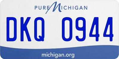 MI license plate DKQ0944
