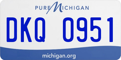 MI license plate DKQ0951