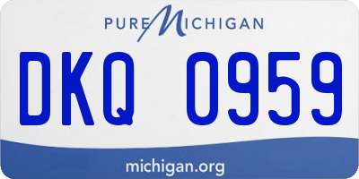 MI license plate DKQ0959