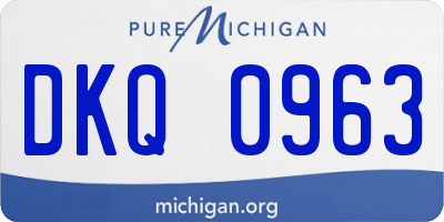MI license plate DKQ0963