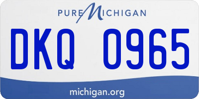 MI license plate DKQ0965