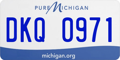 MI license plate DKQ0971