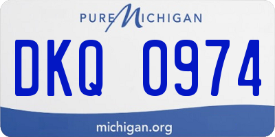 MI license plate DKQ0974