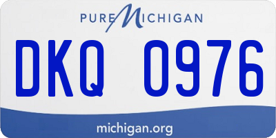 MI license plate DKQ0976