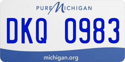 MI license plate DKQ0983