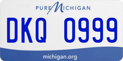 MI license plate DKQ0999