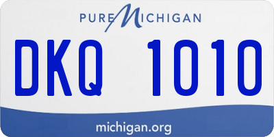MI license plate DKQ1010