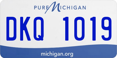 MI license plate DKQ1019