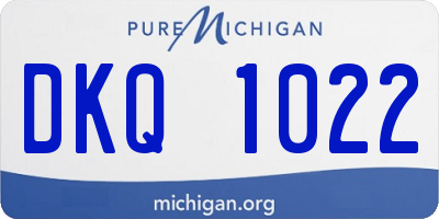 MI license plate DKQ1022