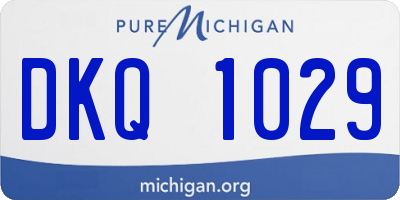 MI license plate DKQ1029