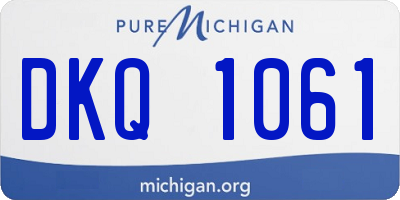MI license plate DKQ1061