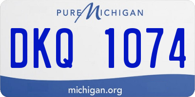 MI license plate DKQ1074