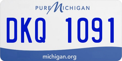 MI license plate DKQ1091