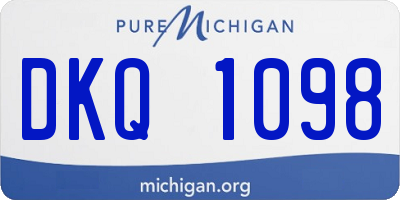 MI license plate DKQ1098