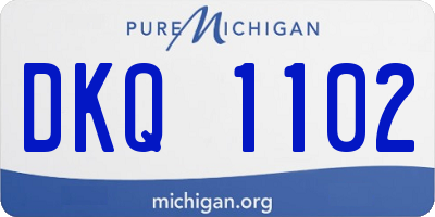 MI license plate DKQ1102