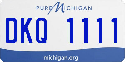 MI license plate DKQ1111