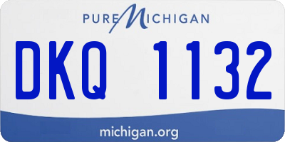 MI license plate DKQ1132