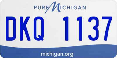 MI license plate DKQ1137