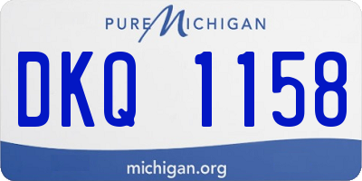 MI license plate DKQ1158