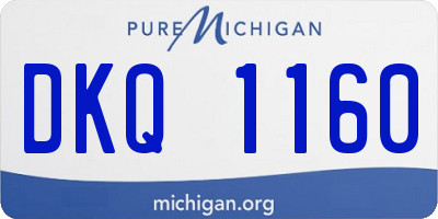 MI license plate DKQ1160