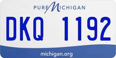MI license plate DKQ1192
