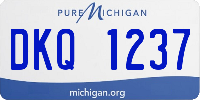 MI license plate DKQ1237