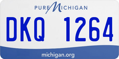 MI license plate DKQ1264