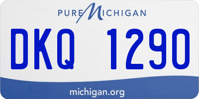 MI license plate DKQ1290