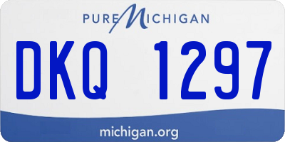 MI license plate DKQ1297
