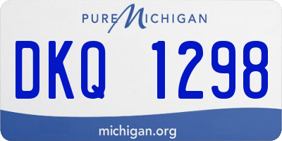 MI license plate DKQ1298