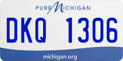 MI license plate DKQ1306
