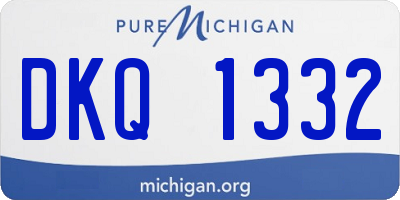MI license plate DKQ1332
