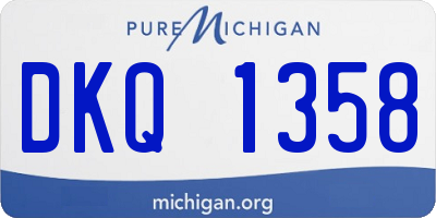 MI license plate DKQ1358