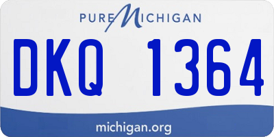 MI license plate DKQ1364