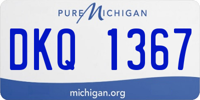 MI license plate DKQ1367