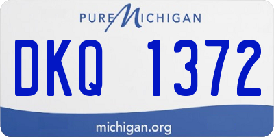 MI license plate DKQ1372