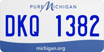 MI license plate DKQ1382