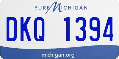MI license plate DKQ1394