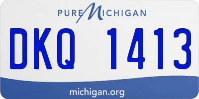 MI license plate DKQ1413