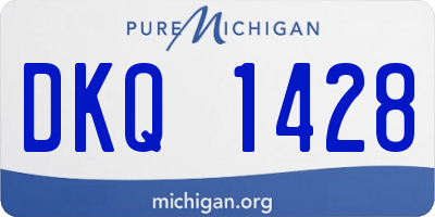 MI license plate DKQ1428