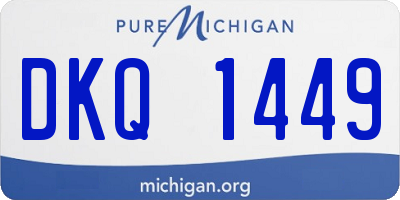 MI license plate DKQ1449
