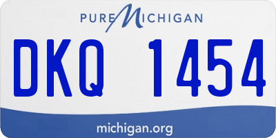 MI license plate DKQ1454
