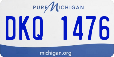 MI license plate DKQ1476