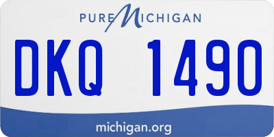 MI license plate DKQ1490