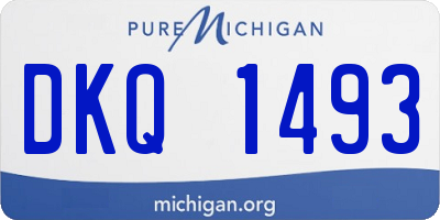 MI license plate DKQ1493