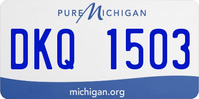 MI license plate DKQ1503
