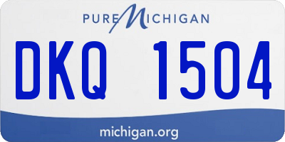 MI license plate DKQ1504