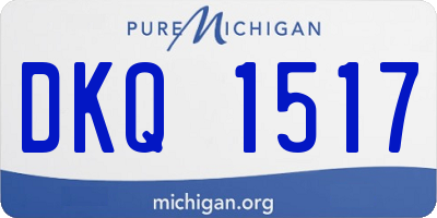 MI license plate DKQ1517