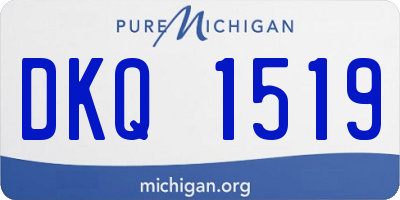 MI license plate DKQ1519