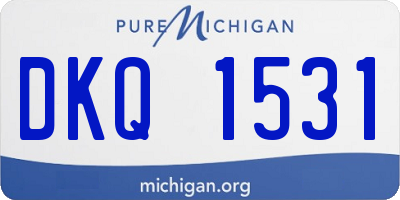 MI license plate DKQ1531